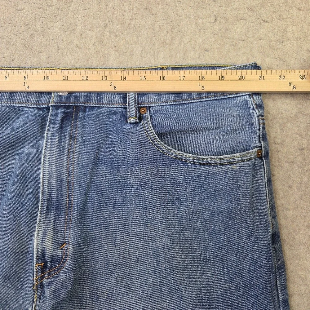 Levis 550 Jeans Mens 42x30 Light Wash Blue Relaxed‎ Tapered Denim Casual